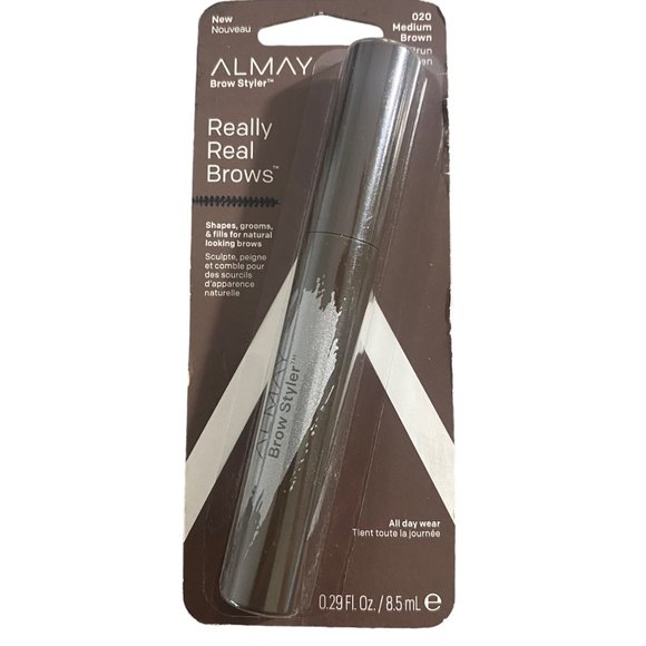 SET OF 2  NEW Almay Brow Styler Really Real. Brows MEDIUM Brown 020 - Picture 3 of 5